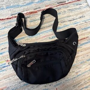 Black Nylon Crossbody Fanny Pack